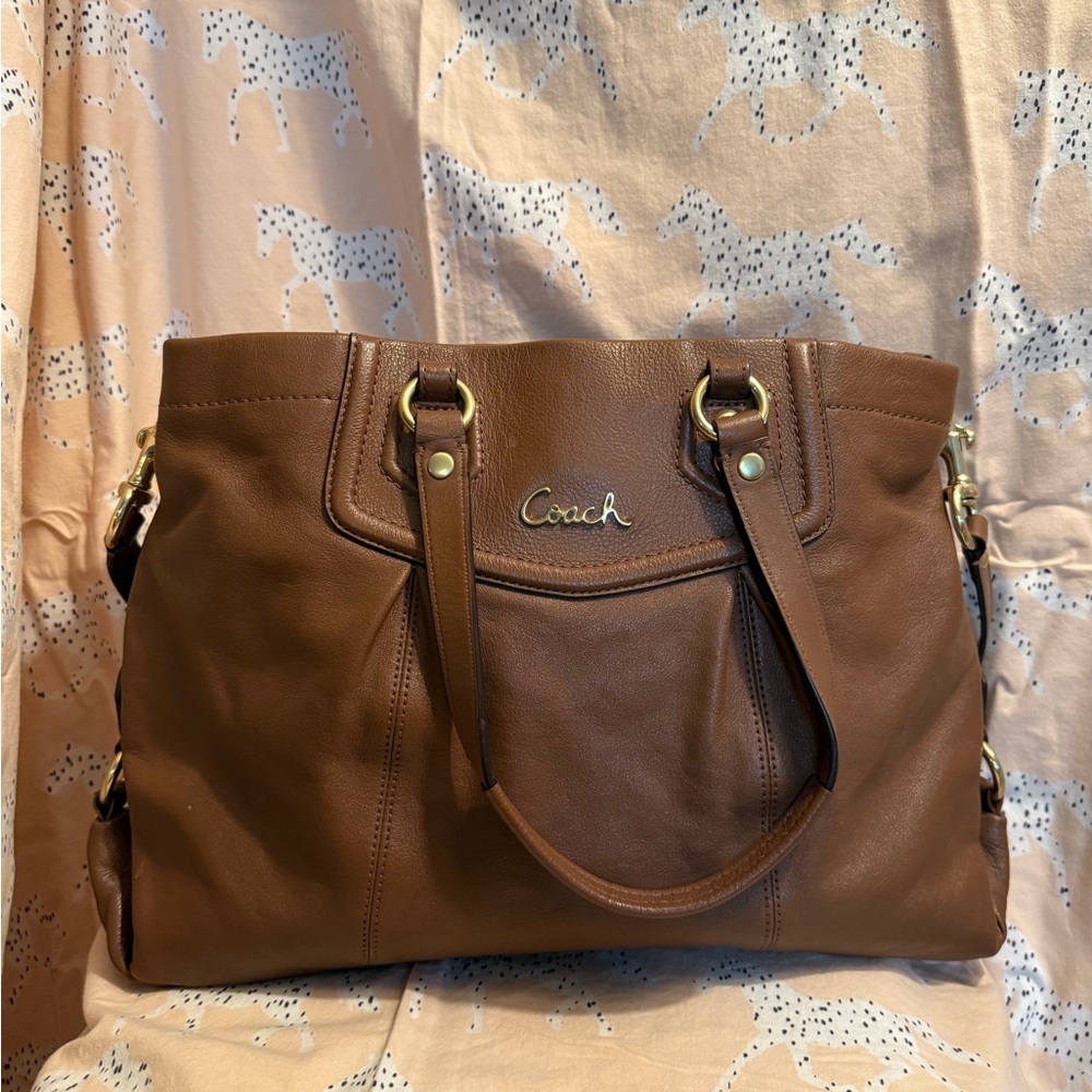 Coach Tan Leather Shoulder Bag